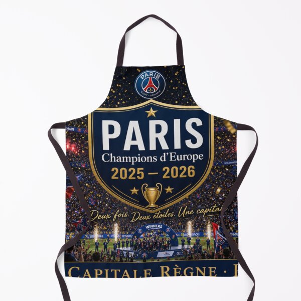 Item preview, Paris Skyline Champions of Europe 2025 2026 Seine River Championship Banner designed and sold by BrickByDream.