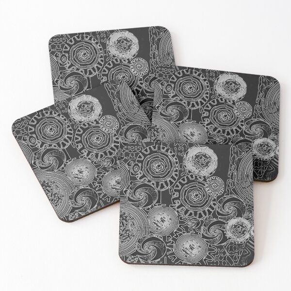 Item preview, Steampunk Black and White Gears designed and sold by marigold corner design.