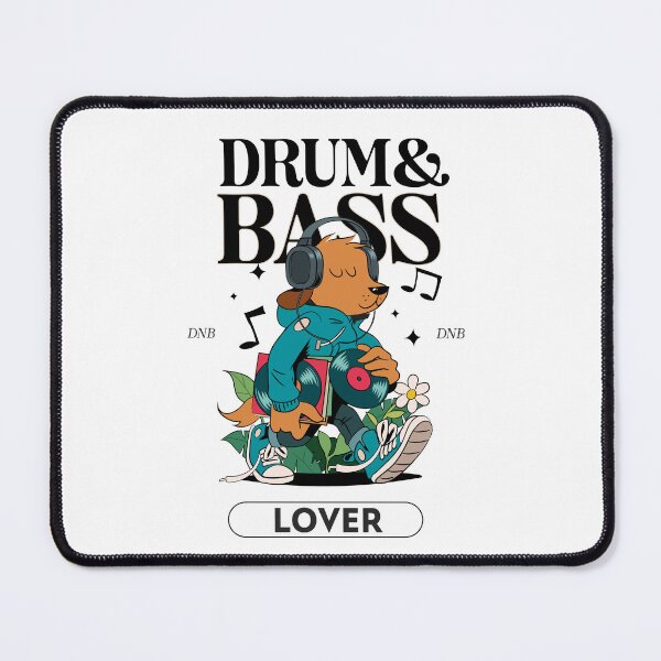 Item preview, DRUM AND BASS - DNB Vinyl Dawg (Black) designed and sold by Discothreadz.