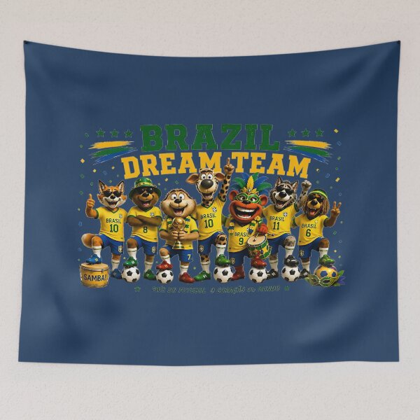 Item preview, Funny Brazil Soccer Dream Team Shirt designed and sold by WabiSabiSjak.