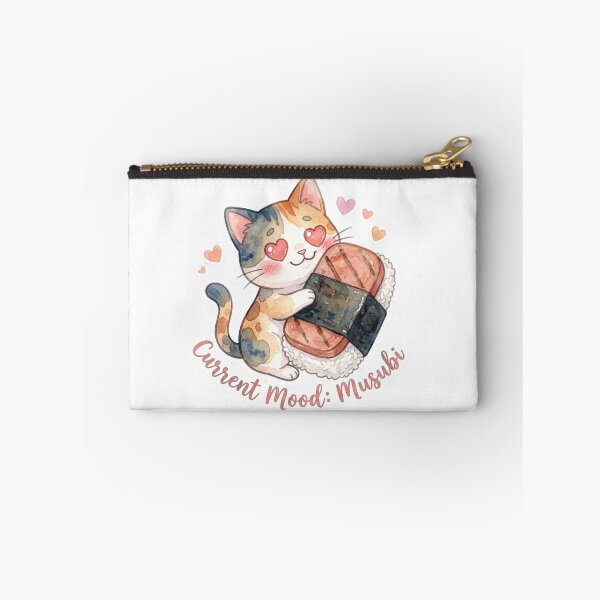 Item preview, Current Mood: Musubi – Kawaii Spam Musubi Cat Sticker designed and sold by LaniDigitalNook.