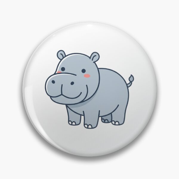 Item preview, Cute Little Hippo Standing Proud designed and sold by ajamzbox.