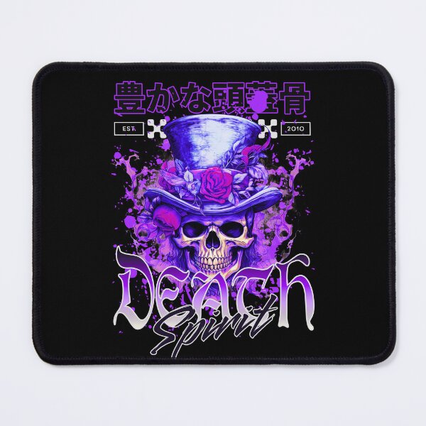Item preview, Death Spirit – Purple Gothic Skull with Hat & Roses designed and sold by AerynnXIdris.