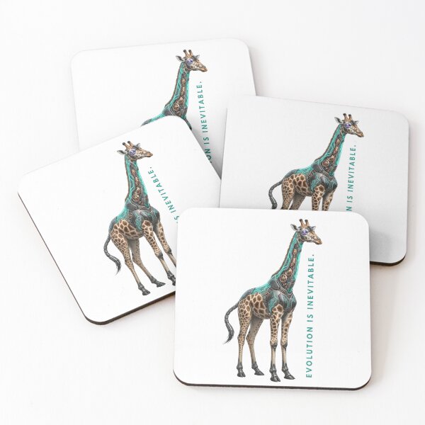 Item preview, Inevitable Evolution: Bionic Cyborg Giraffe Techwear Art designed and sold by CalmFrameArt.