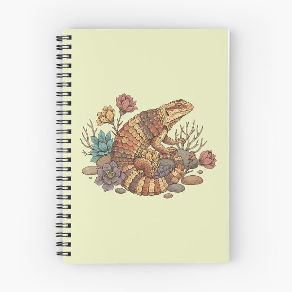 Item preview, Spiny Armadillo Lizard Desert Botanical Art designed and sold by BirdsnStuff.