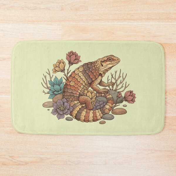 Item preview, Spiny Armadillo Lizard Desert Botanical Art designed and sold by BirdsnStuff.