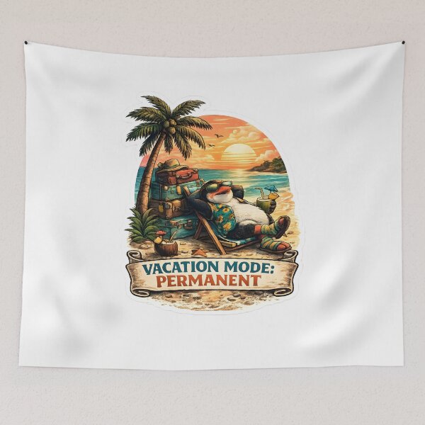 Item preview, Palm Tree Penguin Vacation Mode designed and sold by Kicor.