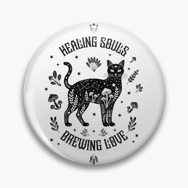Item preview, Celestial Black Cat: A Mystical Botanical Journey designed and sold by ZUMERI.