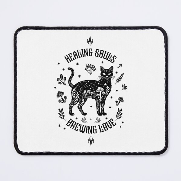 Item preview, Celestial Black Cat: A Mystical Botanical Journey designed and sold by ZUMERI.