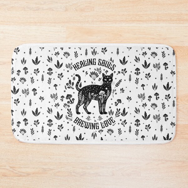 Item preview, Celestial Black Cat: A Mystical Botanical Journey designed and sold by ZUMERI.