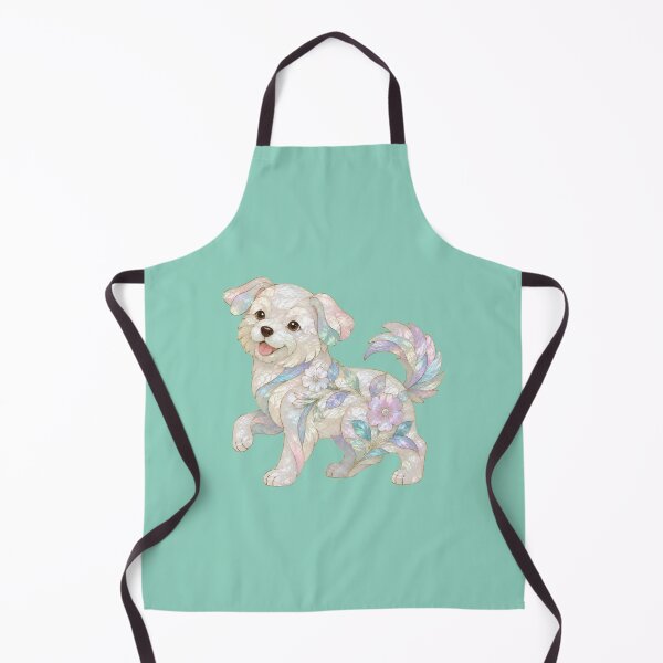 Item preview, Iridescent Mother of Pearl Puppy Dog Art designed and sold by bosamji.