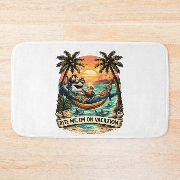 Item preview, Shark Vacation Mode Tropical Sunset designed and sold by Kicor.