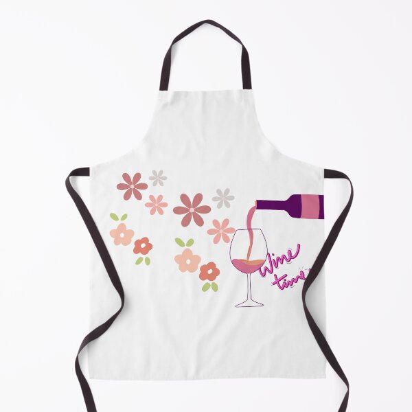 Item preview, This Whimsical floral "Wine Time" Illustration for essential t-shirt, hats, mugs, and more  with its warm Earthy tone convey a time to unwind. designed and sold by MKTreasures.