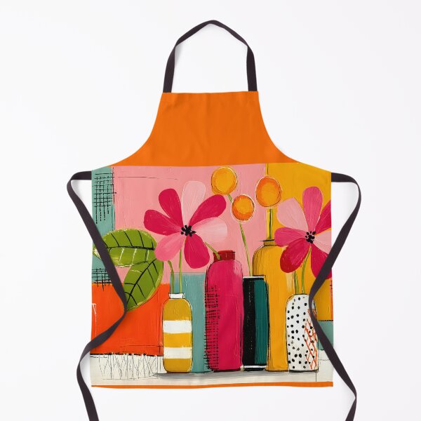 Item preview, Bouquet of Colorful Harmony - Bright Flowers and Artistic Vases in Geometric Elegance designed and sold by OlfactoART Studio.
