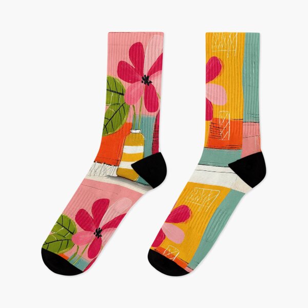 Item preview, Bouquet of Colorful Harmony - Bright Flowers and Artistic Vases in Geometric Elegance designed and sold by OlfactoART Studio.