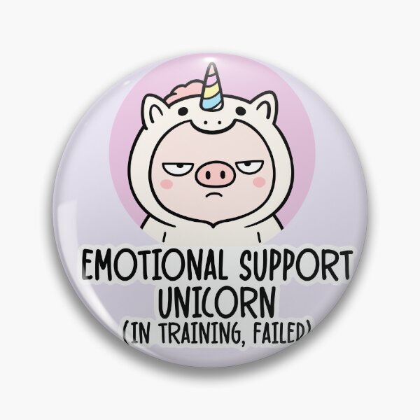 Item preview, Emotional Support Unicorn designed and sold by YeeveDiArt.