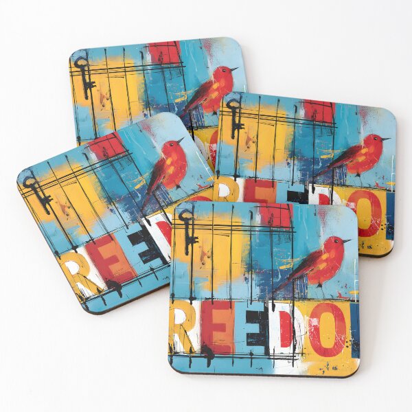 Item preview, Freedom Takes Flight - Vibrant Bird Bold Cage and a Powerful Symbol of Liberation designed and sold by OlfactoART Studio.