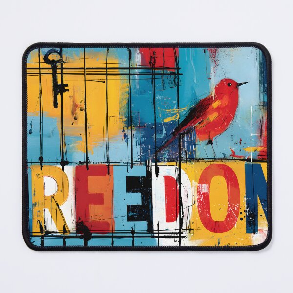 Item preview, Freedom Takes Flight - Vibrant Bird Bold Cage and a Powerful Symbol of Liberation designed and sold by OlfactoART Studio.