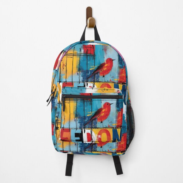Item preview, Freedom Takes Flight - Vibrant Bird Bold Cage and a Powerful Symbol of Liberation designed and sold by OlfactoART Studio.
