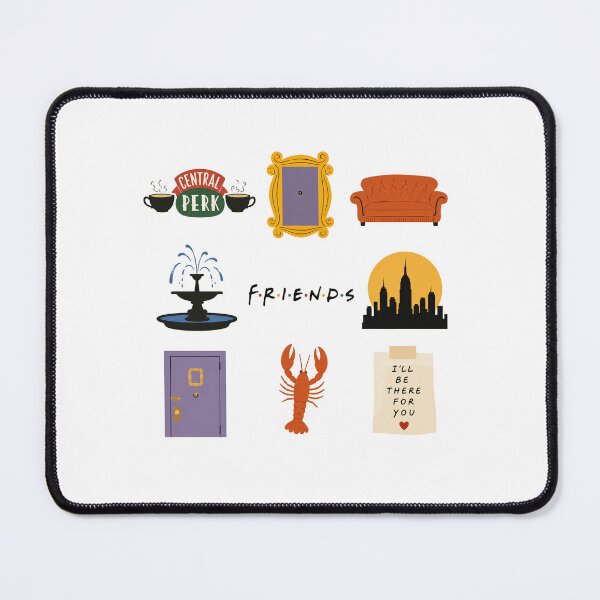 Item preview, Friends TV Show Inspired Icons Collage Sticker | Central Perk Couch Door Frame Fountain Retro Sitcom Fan Art designed and sold by Dimu Co..