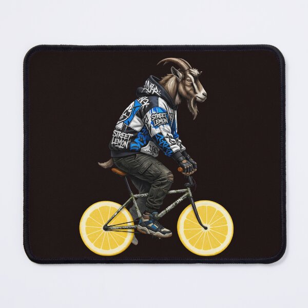 Item preview, Cool Goat Riding BMX Bike With Lemon Wheels Art designed and sold by digitalbob60.