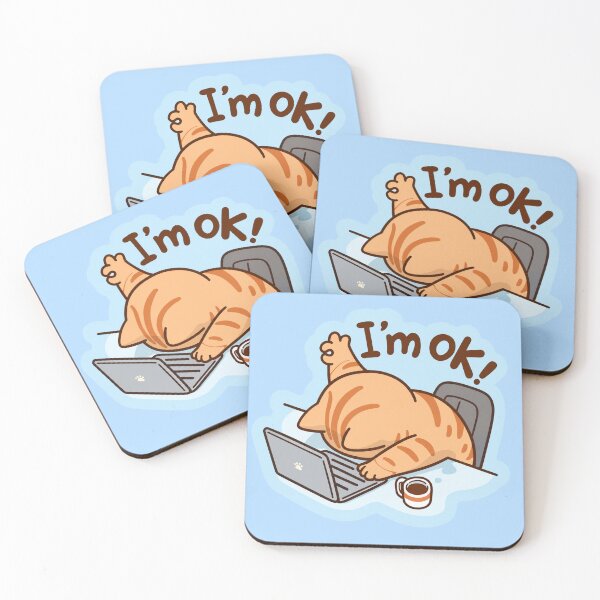 Item preview, Funny Lazy Cat Working From Home designed and sold by Cherry Glow.