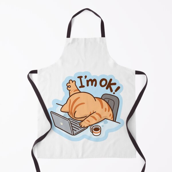 Item preview, Funny Lazy Cat Working From Home designed and sold by Cherry Glow.