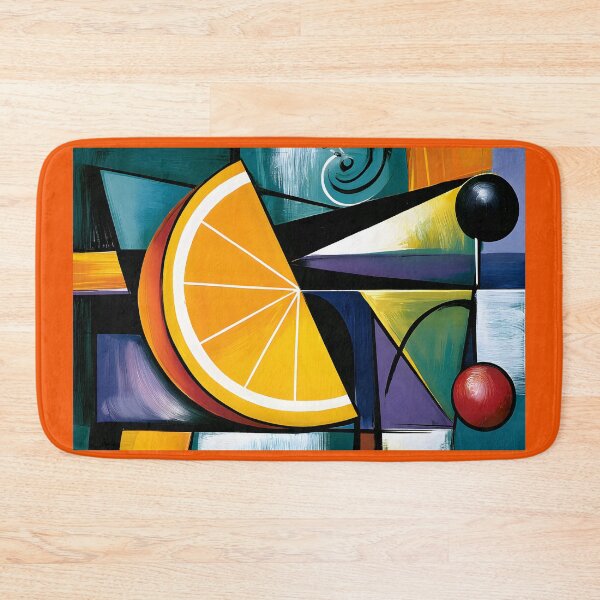Item preview, Orange Slice in Geometric Radiance - Vibrant Citrus Forms Bursting with Bold Contemporary Color designed and sold by OlfactoART Studio.