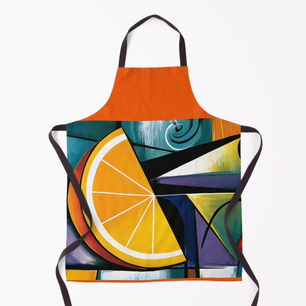 Item preview, Orange Slice in Geometric Radiance - Vibrant Citrus Forms Bursting with Bold Contemporary Color designed and sold by OlfactoART Studio.