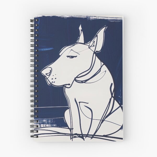 Item preview, Bull Terrier - Blue Abstract Art designed and sold by shadow-bloom.