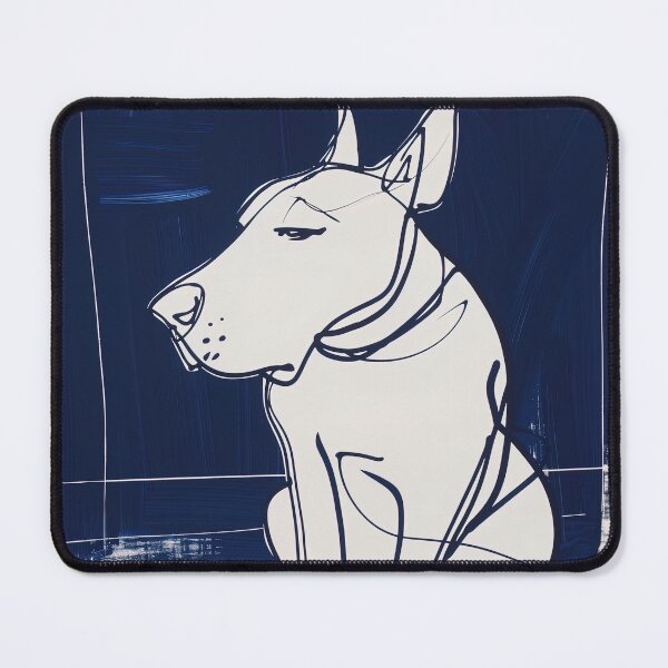 Item preview, Bull Terrier - Blue Abstract Art designed and sold by shadow-bloom.
