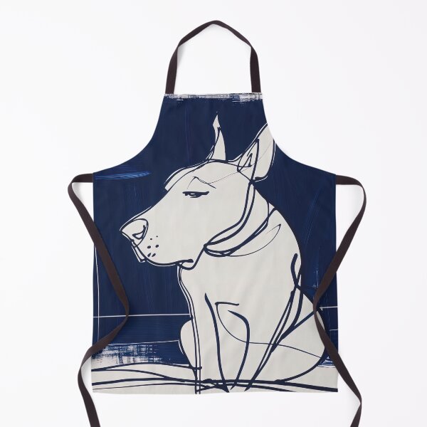 Item preview, Bull Terrier - Blue Abstract Art designed and sold by shadow-bloom.