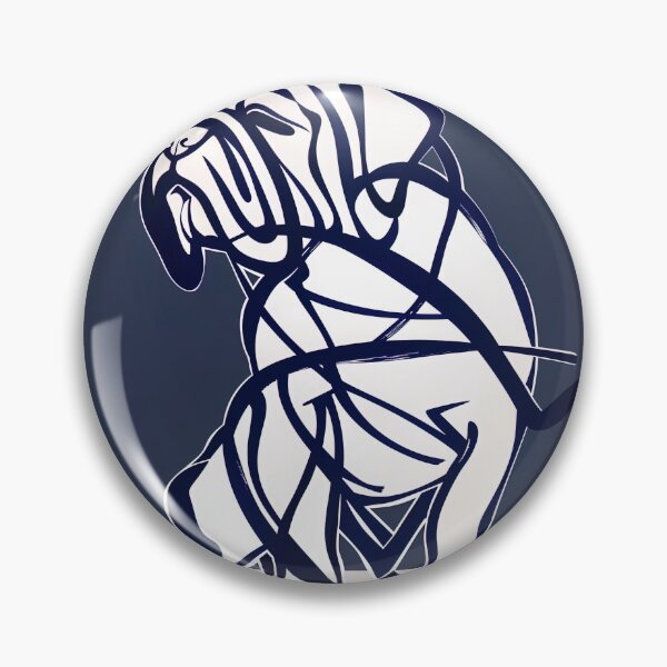 Item preview, Bulldog - Blue Abstract Art designed and sold by shadow-bloom.