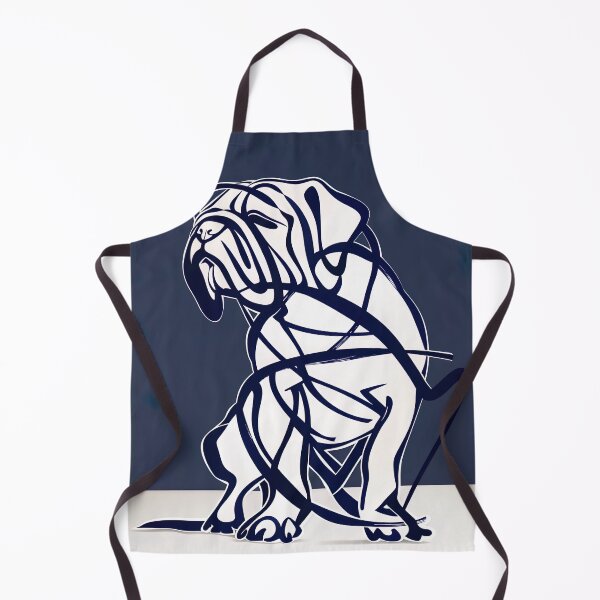 Item preview, Bulldog - Blue Abstract Art designed and sold by shadow-bloom.