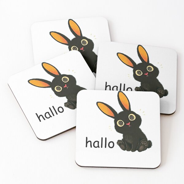 Item preview, Cute Black Bunny Digital Art Print designed and sold by Rasha-flow.
