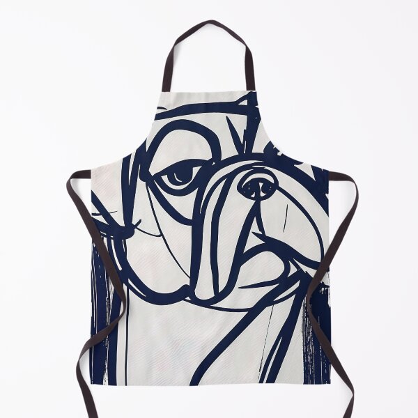 Item preview, Bulldog portrait - Blue Abstract Art designed and sold by shadow-bloom.