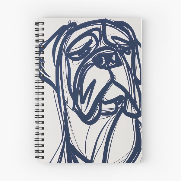 Item preview, Bullmastiff - Blue Abstract Art designed and sold by shadow-bloom.