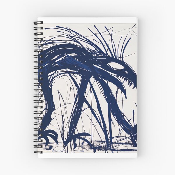 Item preview, Bunyip, fantastic creature - Blue Abstract Art designed and sold by shadow-bloom.