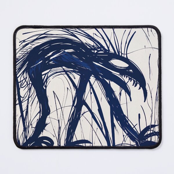Item preview, Bunyip, fantastic creature - Blue Abstract Art designed and sold by shadow-bloom.