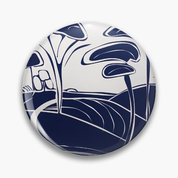 Item preview, Burkina Faso landscape - Blue Abstract Art designed and sold by shadow-bloom.