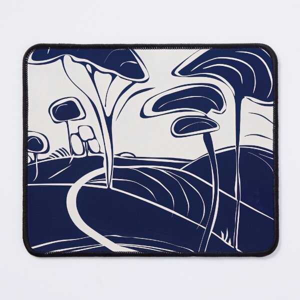 Item preview, Burkina Faso landscape - Blue Abstract Art designed and sold by shadow-bloom.