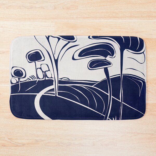 Item preview, Burkina Faso landscape - Blue Abstract Art designed and sold by shadow-bloom.