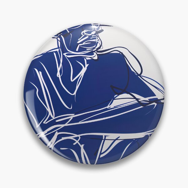 Item preview, Burkinabe man, portrait - Blue Abstract Art designed and sold by shadow-bloom.