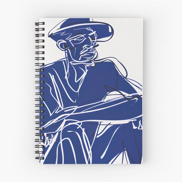 Item preview, Burkinabe man, portrait - Blue Abstract Art designed and sold by shadow-bloom.