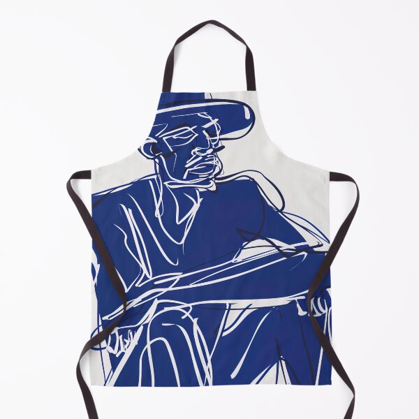 Item preview, Burkinabe man, portrait - Blue Abstract Art designed and sold by shadow-bloom.