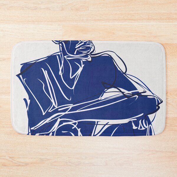 Item preview, Burkinabe man, portrait - Blue Abstract Art designed and sold by shadow-bloom.
