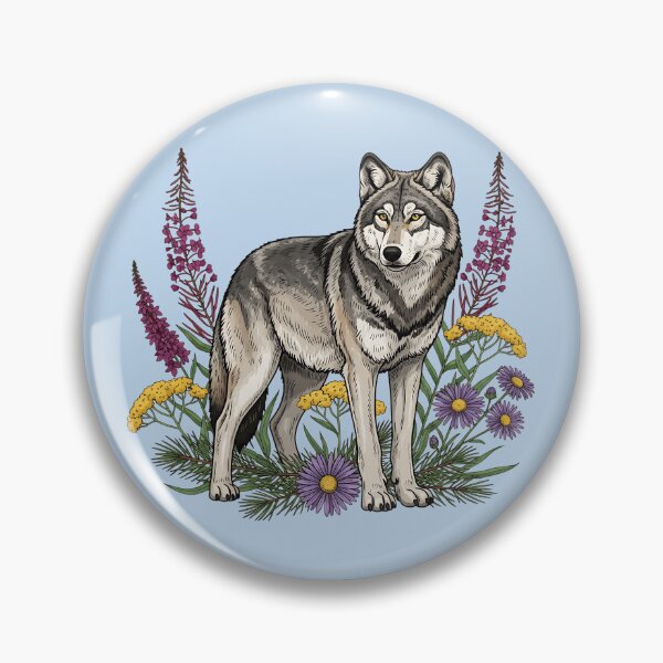 Artikelvorschau, Lebendige Timberwolf-Blumenwald-Natur entworfen und verkauft von BirdsnStuff.
