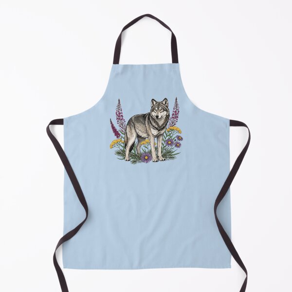 Item preview, Vibrant Timber Wolf Floral Woodland Nature designed and sold by BirdsnStuff.