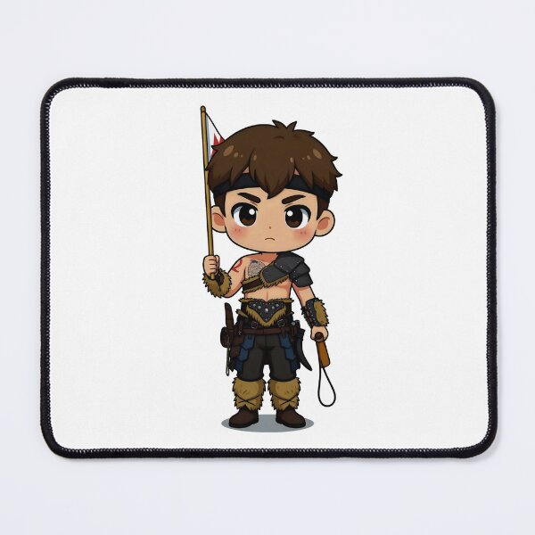 Item preview, Chibi Tribal Warrior Mascot | Cute Fantasy Fighter Character designed and sold by Nomad-Maynard.
