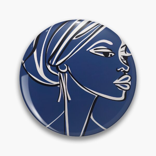 Item preview, Burkinabe woman - Blue Abstract Art designed and sold by shadow-bloom.